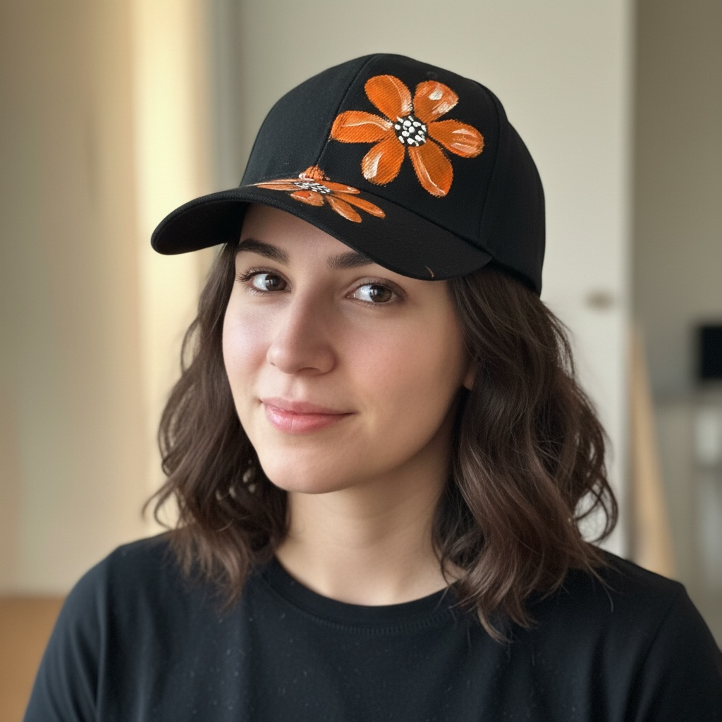 Hand-Painted Adjustable Cap