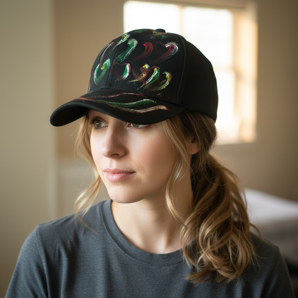 Hand-Painted Adjustable Cap